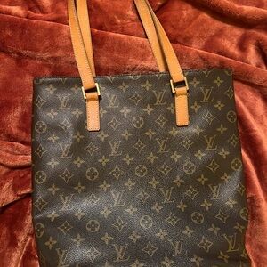 Louis Vuitton Classic Monogram Vavin Brown Tote Authentic Serial Number shown